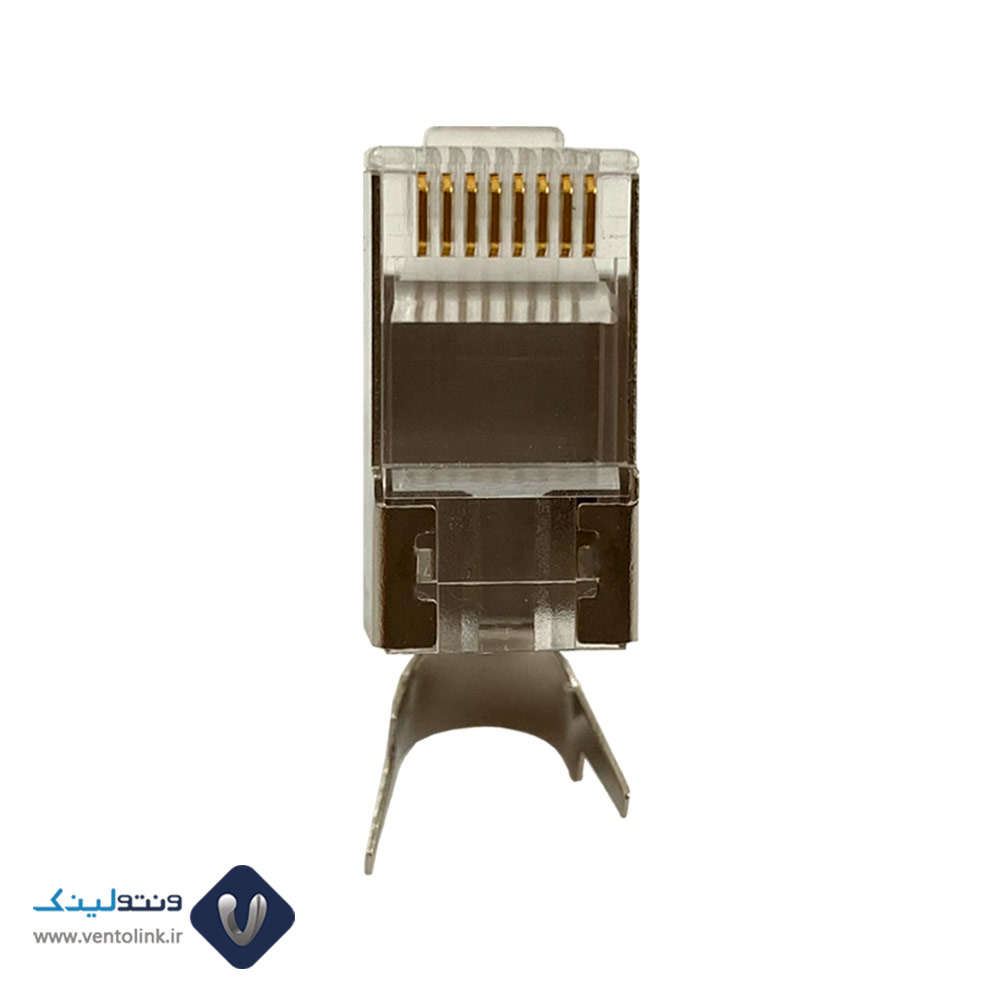 سوکت شبکه ونتولینک cat6a SFTP شانه دار میان گذر